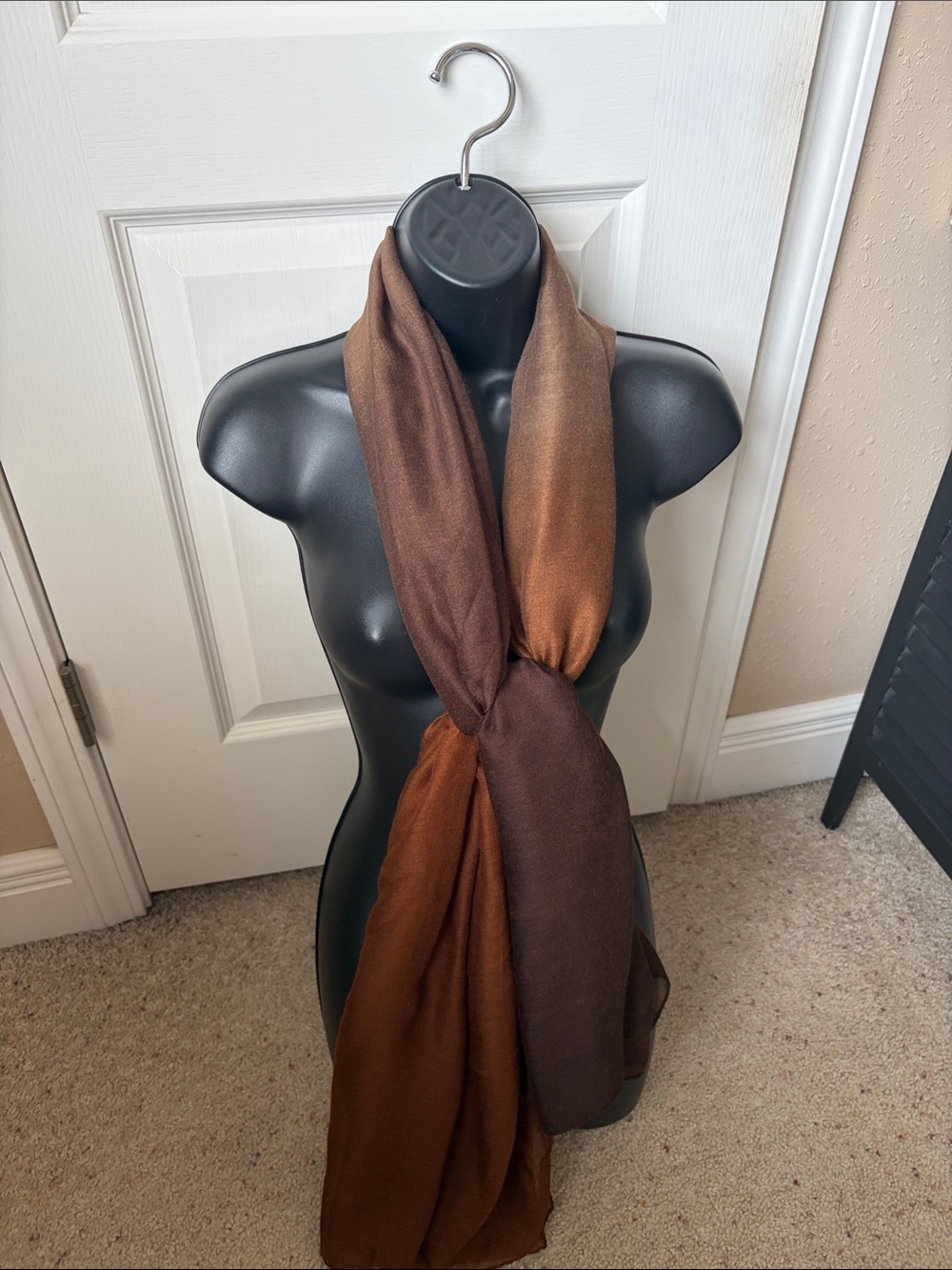 Brown Ombre Lightweight Women's Scarf